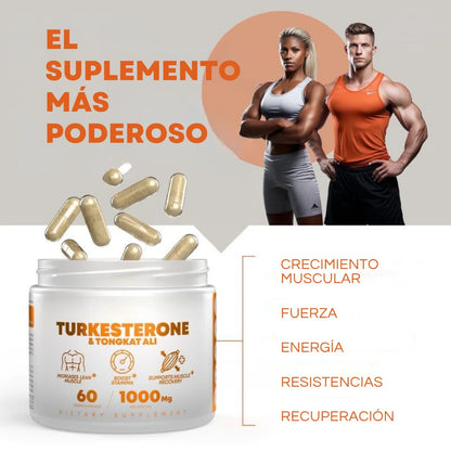 Turkesterone & Tongkat Ali Suplemento 1000mg